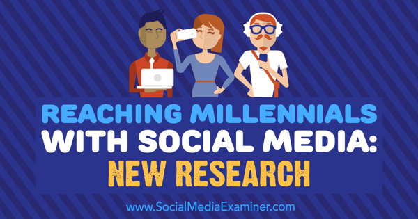 Nå millennials med sociale medier: Ny forskning af Michelle Krasniak på Social Media Examiner.