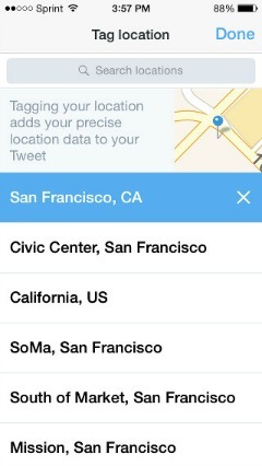 Twitter og Foursquare-partner til at tilføje placering til tweets