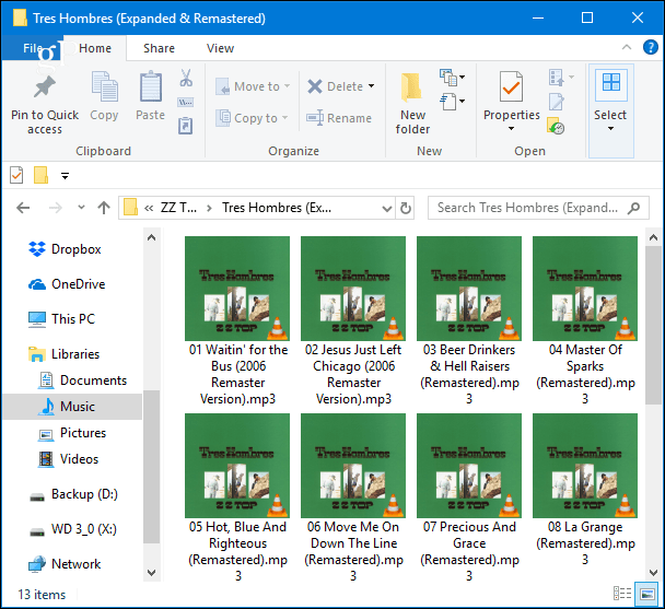 File Explorer-downloadet musik