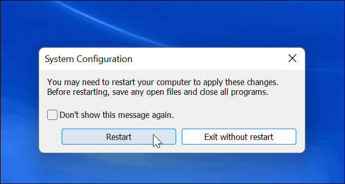 Genstart Windows 11