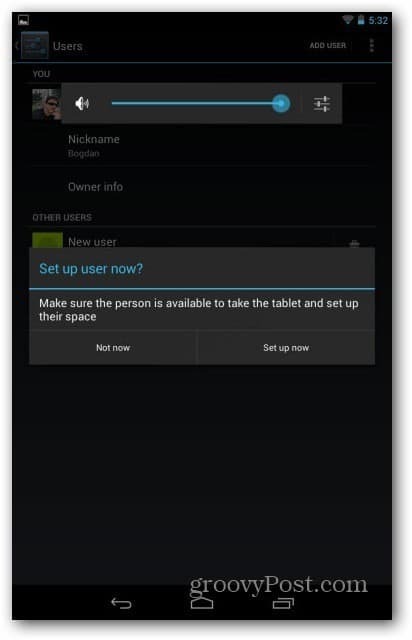 Nexus 7-brugerkonti - opsæt bruger nu
