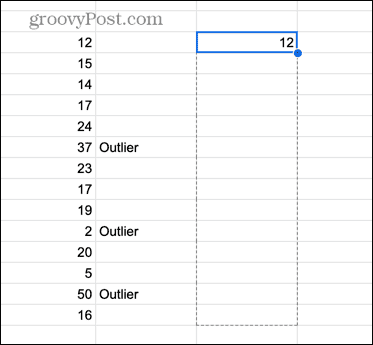 google sheets trukket celler