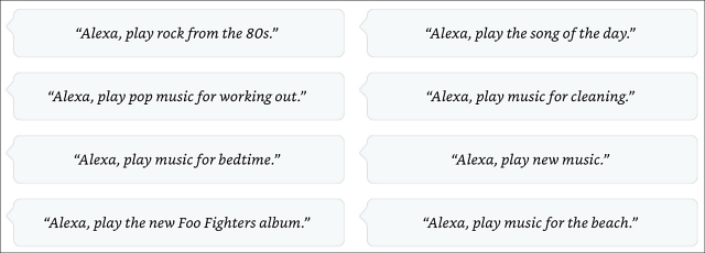 Alexa musik kommandoer