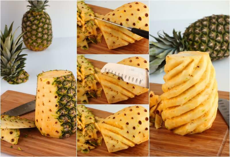 hvordan man skræller ananas