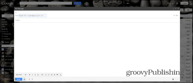 Ny Gmail Compose-fuldskærm anvendes