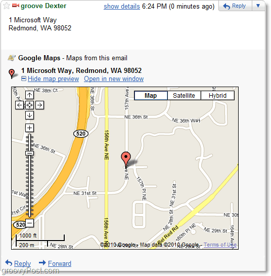 google maps i gmail 