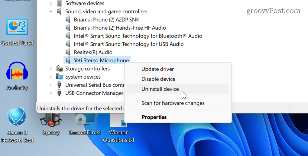 Nulstil lydindstillinger på Windows 11