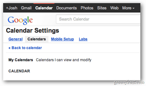 Indstillinger for Google Kalender