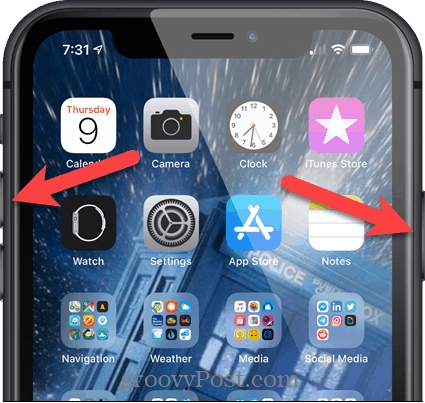 Tag et skærmbillede på en iPhone ved hjælp af knapper
