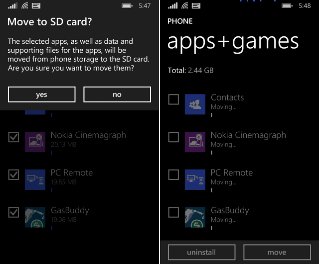 Windows Phone 8.1 Tip: Flyt apps og spil til SD-kortet