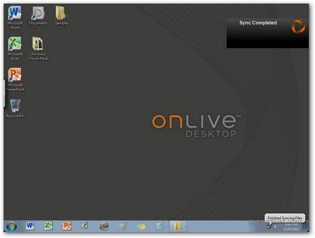 OnLive Desktop: Skift baggrundstapet