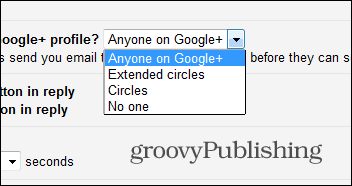 Gmail fravælger Google e-mail-indstillinger ingen