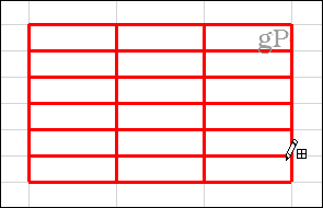 Tegn et kantnet i Excel