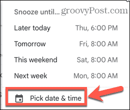 gmail snooze dato