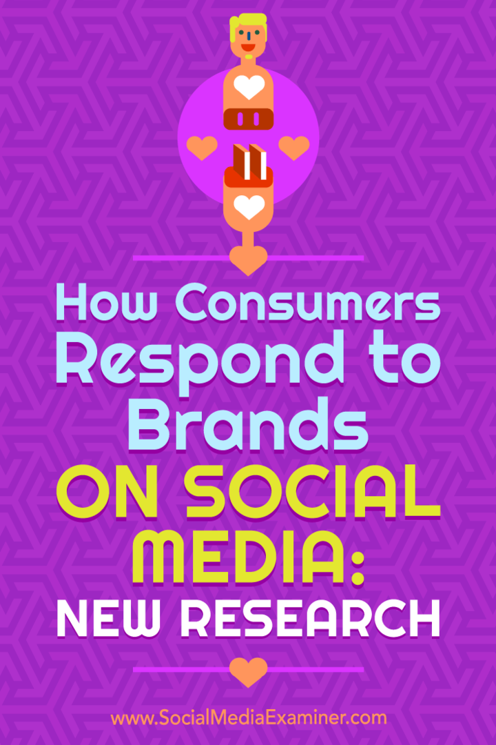 Hvordan forbrugere reagerer på mærker på sociale medier: Ny forskning af Michelle Krasniak på Social Media Examiner.