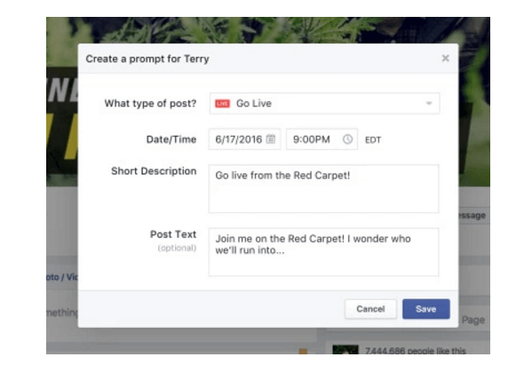 Facebook Mentions tilføjer adskillige nye live-udsendelsesfunktioner såsom live video-kladder og påmindelser, kommentar moderationsværktøjer, genafspilning og andre justeringsværktøjer.
