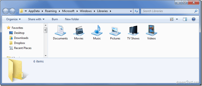 Sådan ændres ikonet i et Windows 7-bibliotek