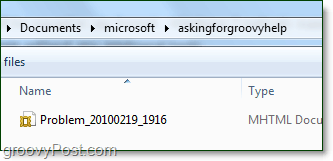 Windows 7-problemtrinnefilen vil være inde i zip-filen