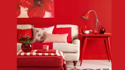 Anvendelsesområder med rødt i dekoration