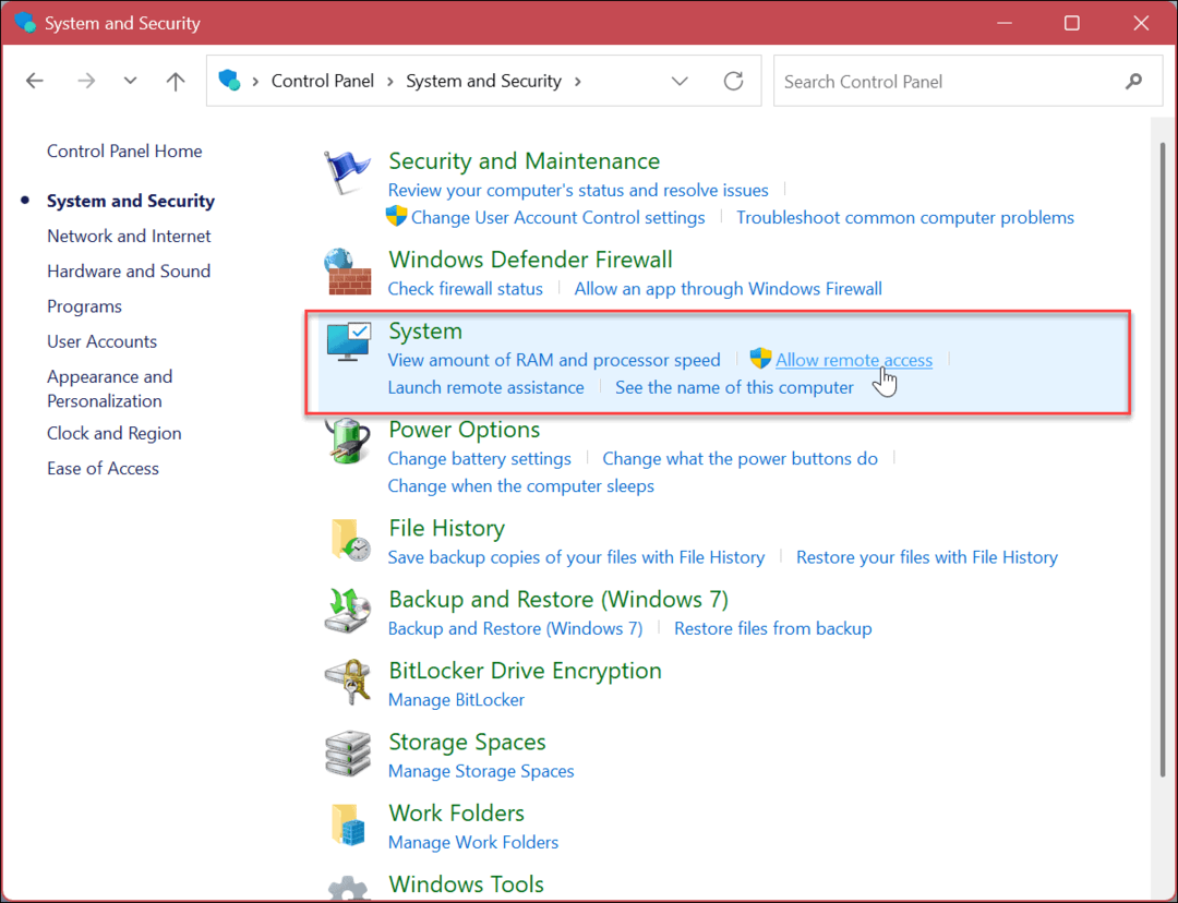 Deaktiver Remote Desktop på Windows 11