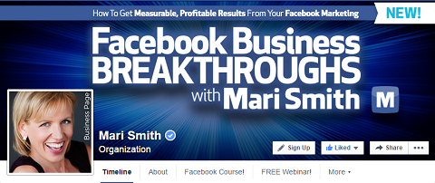 Mari Smith Facebook forside