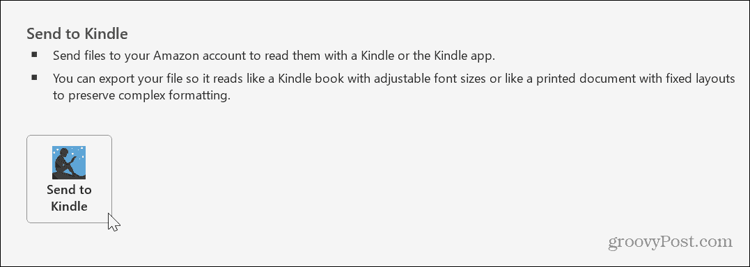 Send Word Docs til Kindle 