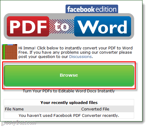 PDF til ord Facebook gennemse