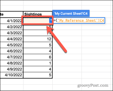 træk celle i Google Sheets