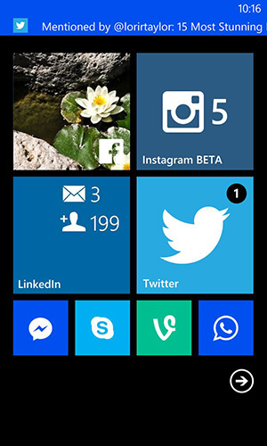Windows Phone-meddelelsesmuligheder