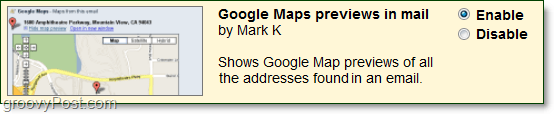 Gennemse eksempler på Google Maps i Gmail Labs