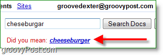 fejle aldrig cheeseburger igen! google docs har staveforslag 