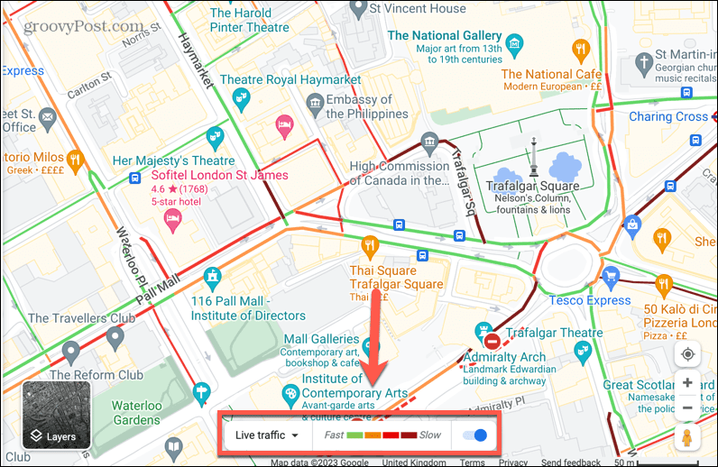 google maps live trafiklinje