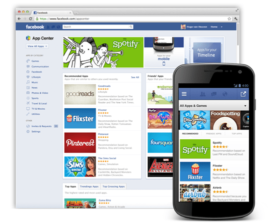 Facebook sigter mod mobile brugere med nyt appcenter