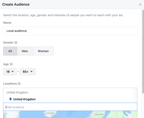 Facebook giver dig mulighed for at målrette et boostet indlæg til bestemte placeringer.