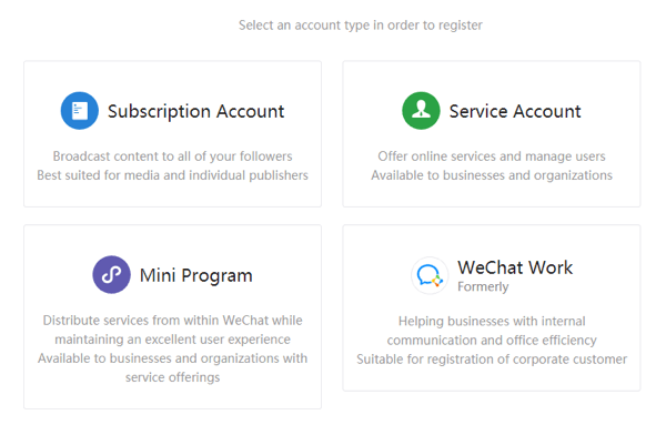 Konfigurer WeChat til virksomheder, trin 2.