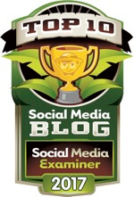 sociale medier eksaminator top 10 sociale medier blog 2017 badge