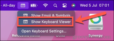 mac show tastaturfremviser