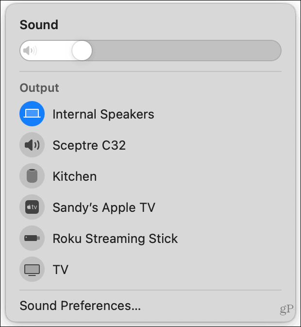 Sound Control på Mac
