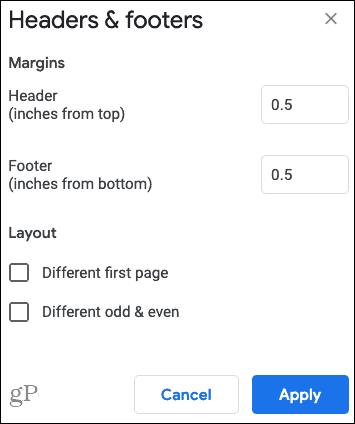 Formater en sidehoved eller sidefod