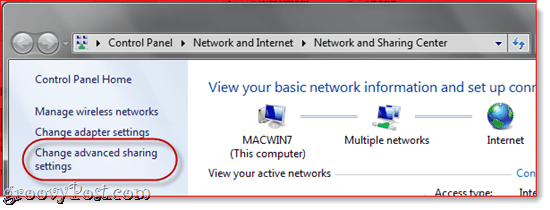 Windows 7 OS X netværk