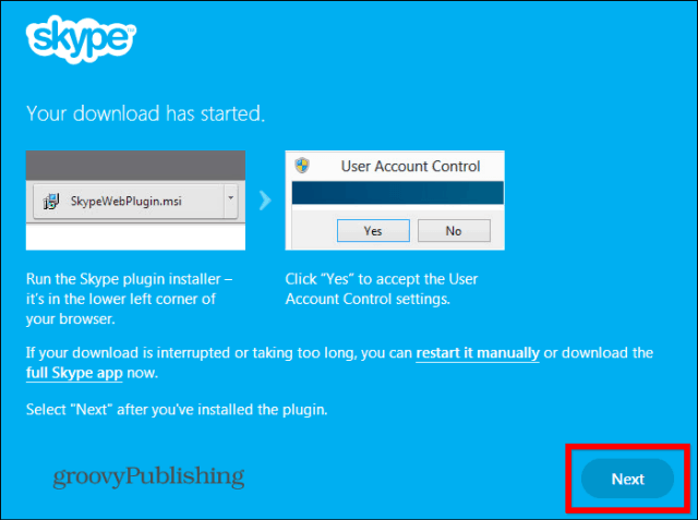 Skype HD Outlook installeret plugin