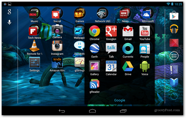 Android Nexus 7 Startskærm