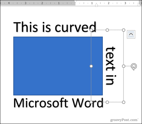 Tilføjelse af WordArt-tekst omkring en firkantet form i Word