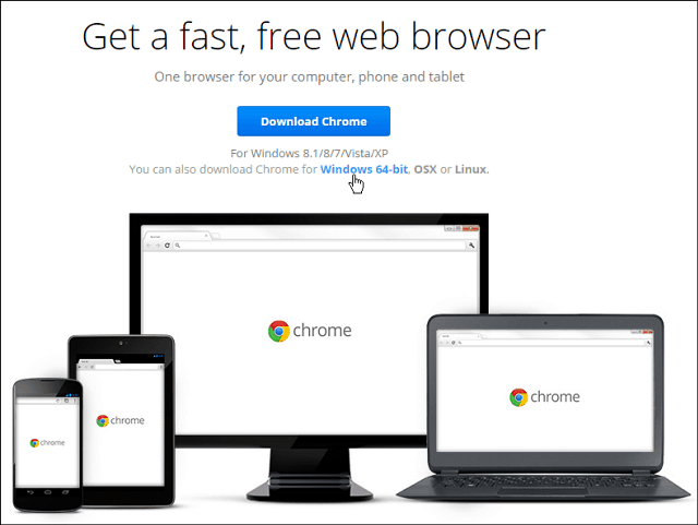 Google Chrome 64-bit nu tilgængelig til Windows 7 og derover