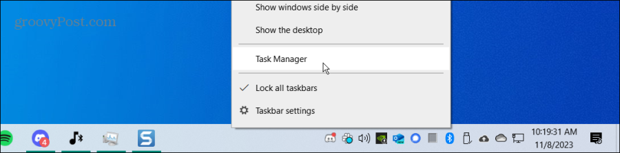 Åbn Task Manager