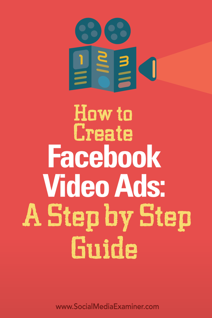 hvordan man opretter Facebook-videoannoncer