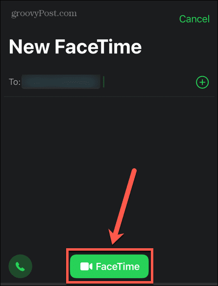 facetime knap iphone