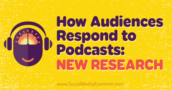 Hvordan publikum reagerer på podcasts: Ny forskning af Michelle Krasniak på Social Media Examiner.