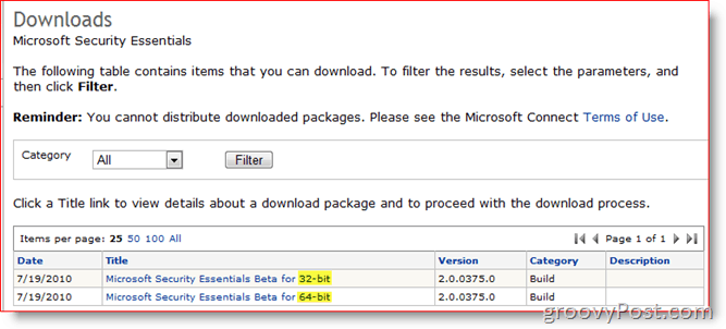 Microsoft Security Essentials 2.0 Beta frigivet