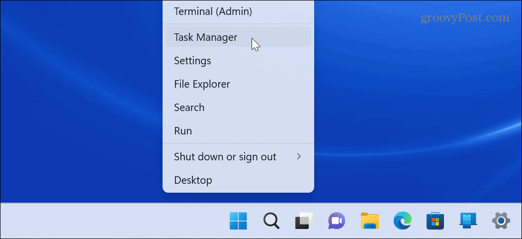 Tving til at lukke ikke-responsive apps på Windows 11